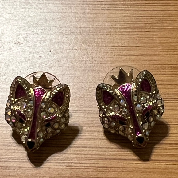 In used condition 2 pair of Betsy Johnson earrings - Picture 2 of 4
